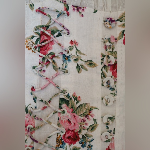 Zimmermann Honour Corset Mini Dress in Linen - Picture 5 of 10